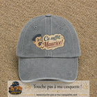 Casquette baseball Gris délavé 100% coton avec visuel Ça suffit Maurice avec personnage 7 cm - image produit principale