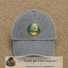 Casquette baseball Gris délavé 100% coton avec visuel Poisson rouge sous l’eau 7 cm - image produit principale
