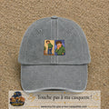 Casquette baseball Gris délavé 100% coton avec visuel Humour odeur 5 cm - image produit principale