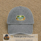 Casquette Gris délavé motif Plage tropicale Beach 5 cm - vue principale