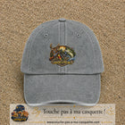 Casquette Gris délavé motif Chasse et pêche 7 cm - vue principale