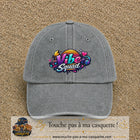 Casquette Gris délavé 100% coton avec motif Vibe Squad 7 cm - image principale