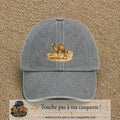 Casquette baseball Gris délavé 100% coton avec motif Chameau du désert 7 cm - image principale