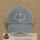 Casquette Gris délavé motif Message Style with me 7 cm - vue principale