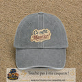 Casquette baseball Gris délavé 100% coton avec visuel Ça suffit Maurice 7 cm - image produit principale