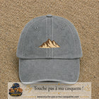 Casquette Gris délavé 100% coton avec motif Montagnes bohèmes 3 cm - image principale