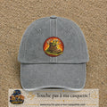 Casquette baseball Gris délavé 100% coton avec visuel Chaussure monstre 7 cm - image produit principale