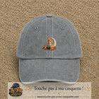 Image principale casquette Gris délavé avec motif Renard de lune 5 cm