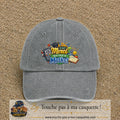 Casquette Gris délavé avec motif Merci mon prof de maths en 7 cm – vue principale