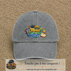 Casquette Gris délavé avec motif Merci mon prof de maths en 7 cm – vue principale