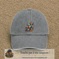 Image principale casquette Gris délavé avec motif Cristaux éclatants 7 cm