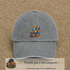 Image principale casquette Gris délavé avec motif Cristaux éclatants 7 cm
