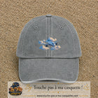Image principale casquette Gris délavé avec motif Avion dans les nuages 5 cm