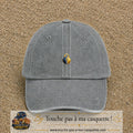 Image principale casquette Gris délavé avec motif Cadenas doré 3 cm