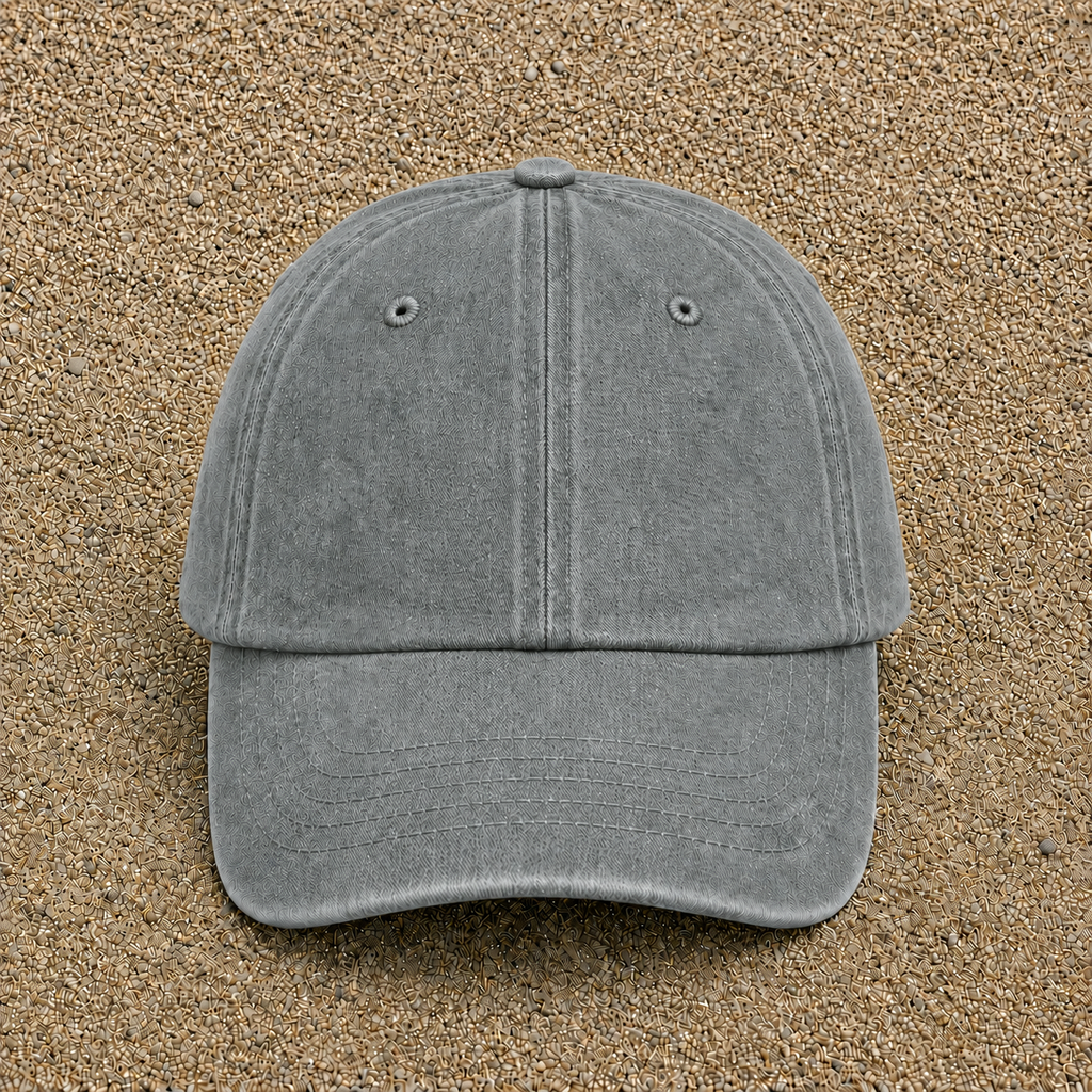 Vue complémentaire casquette Gris délavé - motif Boussole cosmique
