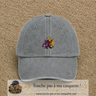 Image principale casquette Gris délavé avec motif Échecs couronnés 5 cm