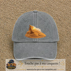 Image principale casquette Gris délavé avec motif Dune du désert 7 cm