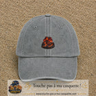 Image principale casquette Gris délavé avec motif Volcan de lave 5 cm