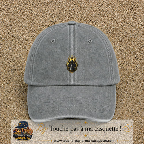 Image principale casquette Gris délavé avec motif Pion d’échecs royal 5 cm