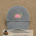 Casquette Gris délavé avec motif Vive les Mariés en 5 cm – vue principale