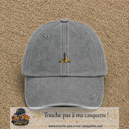 Image principale casquette Gris délavé avec motif Échecs classiques 3 cm