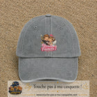 Casquette Gris délavé avec motif Vive les Fiancés en 7 cm – vue principale