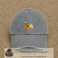 Image principale casquette Gris délavé avec motif Abeille et miel 5 cm