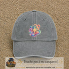 Image principale casquette Gris délavé avec motif Boussole cosmique 7 cm