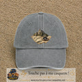 Casquette Gris délavé avec motif Montagne sur carte avec boussole en 7 cm – vue principale