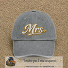 Image principale produit112grosGR - casquette Gris délavé avec visuel Mrs élégante 7 cm