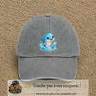 Image principale produit85grosGR - casquette Gris délavé avec visuel Dauphin 7 cm