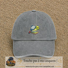 Image principale produit81moyenGR - casquette Gris délavé avec visuel Tennis court raquette 5 cm