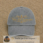 Image principale produit53grosGR - casquette Gris délavé avec visuel Vie de Château 7 cm