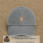 Image principale produit83petitGR - casquette Gris délavé avec visuel Chaton roux 3 cm