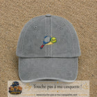 Image principale produit80moyenGR - casquette Gris délavé avec visuel Tennis raquette balle 5 cm