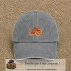 Image principale produit71moyenGR - casquette Gris délavé avec visuel Pieuvre 5 cm