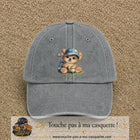 Image principale produit89grosGR - casquette Gris délavé avec visuel Ourson golf 7 cm