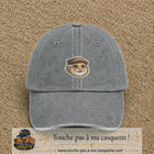 Image principale produit76moyenGR - casquette Gris délavé avec visuel Papy casquette lunettes 5 cm