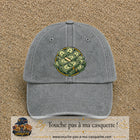 Image principale produit61grosGR - casquette Gris délavé avec visuel Liasses de billets 7 cm