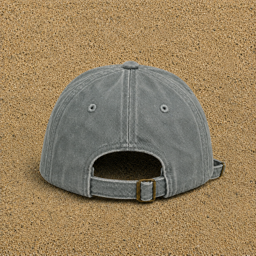 Casquette baseball Gris délavé 100% coton avec motif Singe à la banane 5 cm - image pack couleur 1