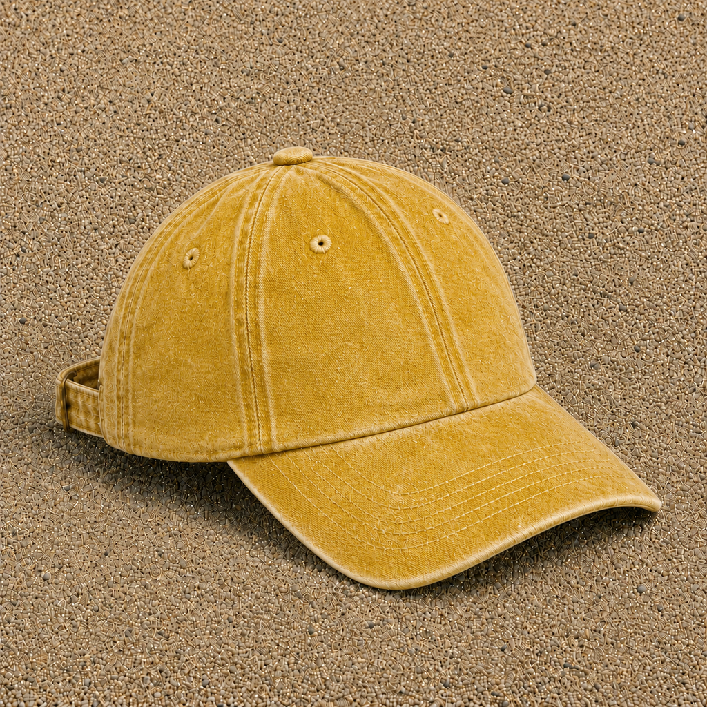 Casquette Jaune délavé - Moutarde délavé motif Koala multicolore 7 cm - image couleur 3