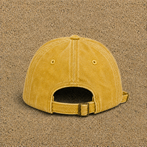 Vue complémentaire casquette Jaune délavé - Moutarde délavé - motif As de pique