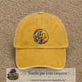 Image principale casquette Jaune délavé - Moutarde délavé avec motif Main créative 7 cm