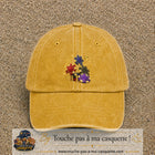 Image principale casquette Jaune délavé - Moutarde délavé avec motif Jetons de casino 7 cm