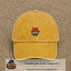 Casquette Jaune délavé - Moutarde délavé avec motif Cadeau Signature avec casquette en 5 cm – vue principale