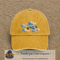 Image principale casquette Jaune délavé - Moutarde délavé avec motif Avion dans les nuages 7 cm