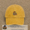 Image principale casquette Jaune délavé - Moutarde délavé avec motif Cheval de concours 5 cm