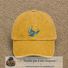 Image principale casquette Jaune délavé - Moutarde délavé avec motif Accessibilité étoilée 7 cm