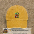 Image principale casquette Jaune délavé - Moutarde délavé avec motif Plante en pot 7 cm