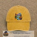 Image principale casquette Jaune délavé - Moutarde délavé avec motif Rivière de montagne 7 cm